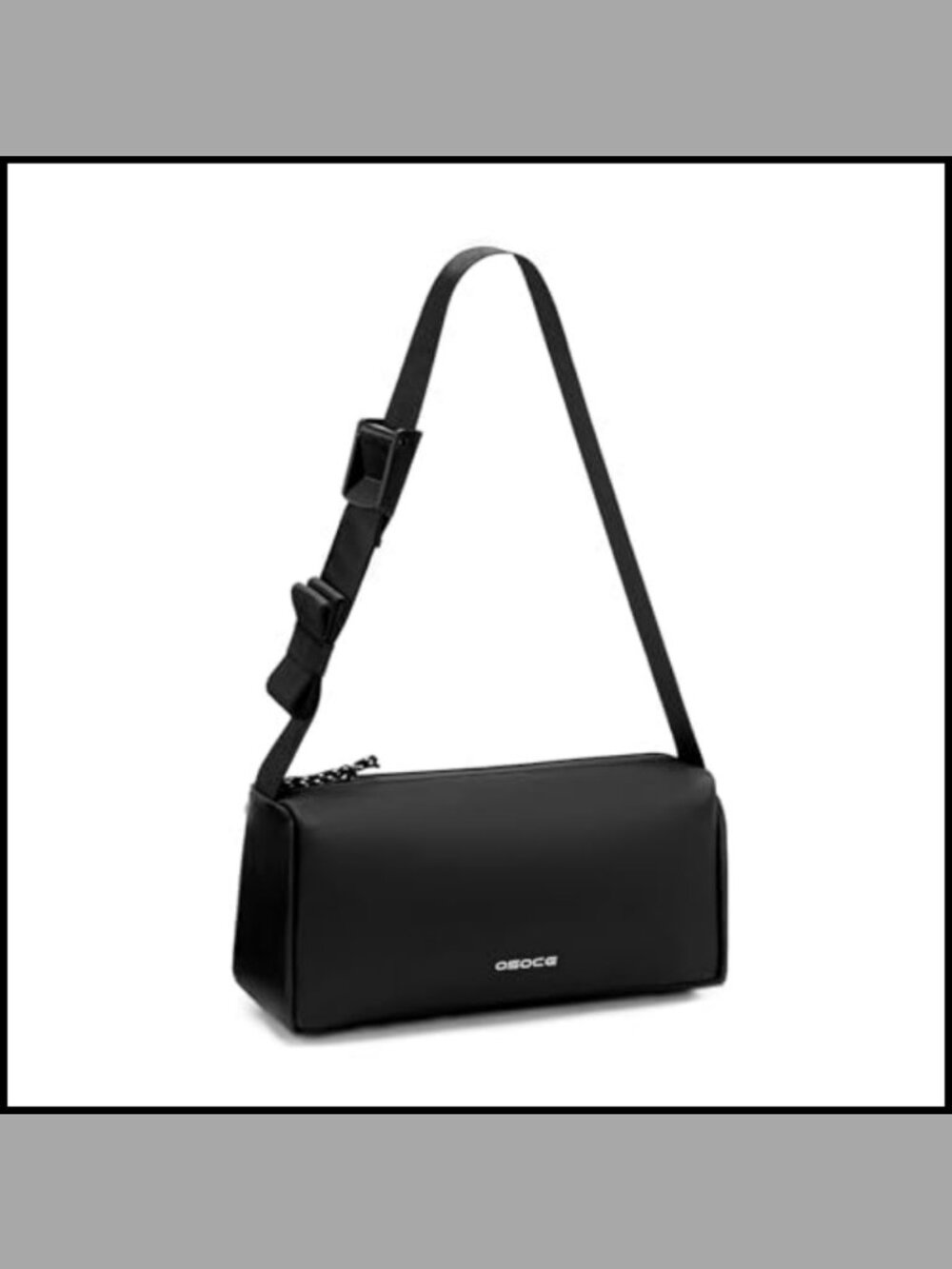 Water-Resistant Faux Leather Sling Bag Small Crossbody Daypack